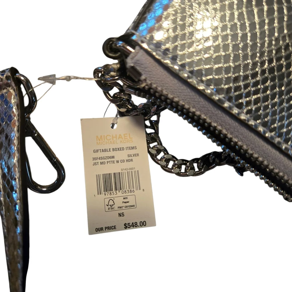 Michael Kors Silver Crossbody Bag